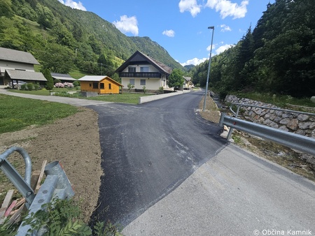 Sanacija poškodovanega cestišča skozi vas Krivčevo (8)